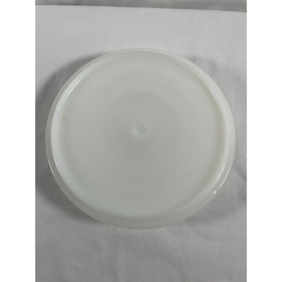 White Milk Glass Replacement Lid W/Knob Handle 8.5” Outer & 7.5” Inner Diam #437 - Picture 2 of 5